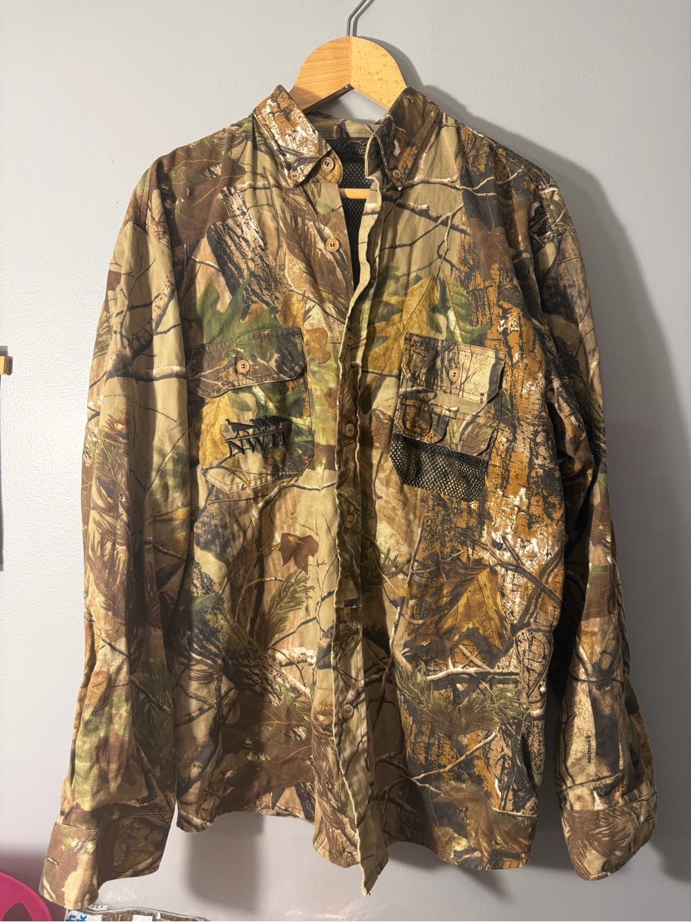 liberty Men's Camouflage vented Realtree Camo Button-Down Shirt
